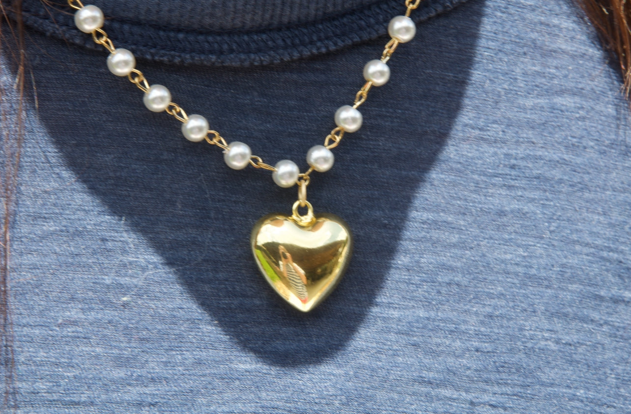 Pearl Heart Necklace