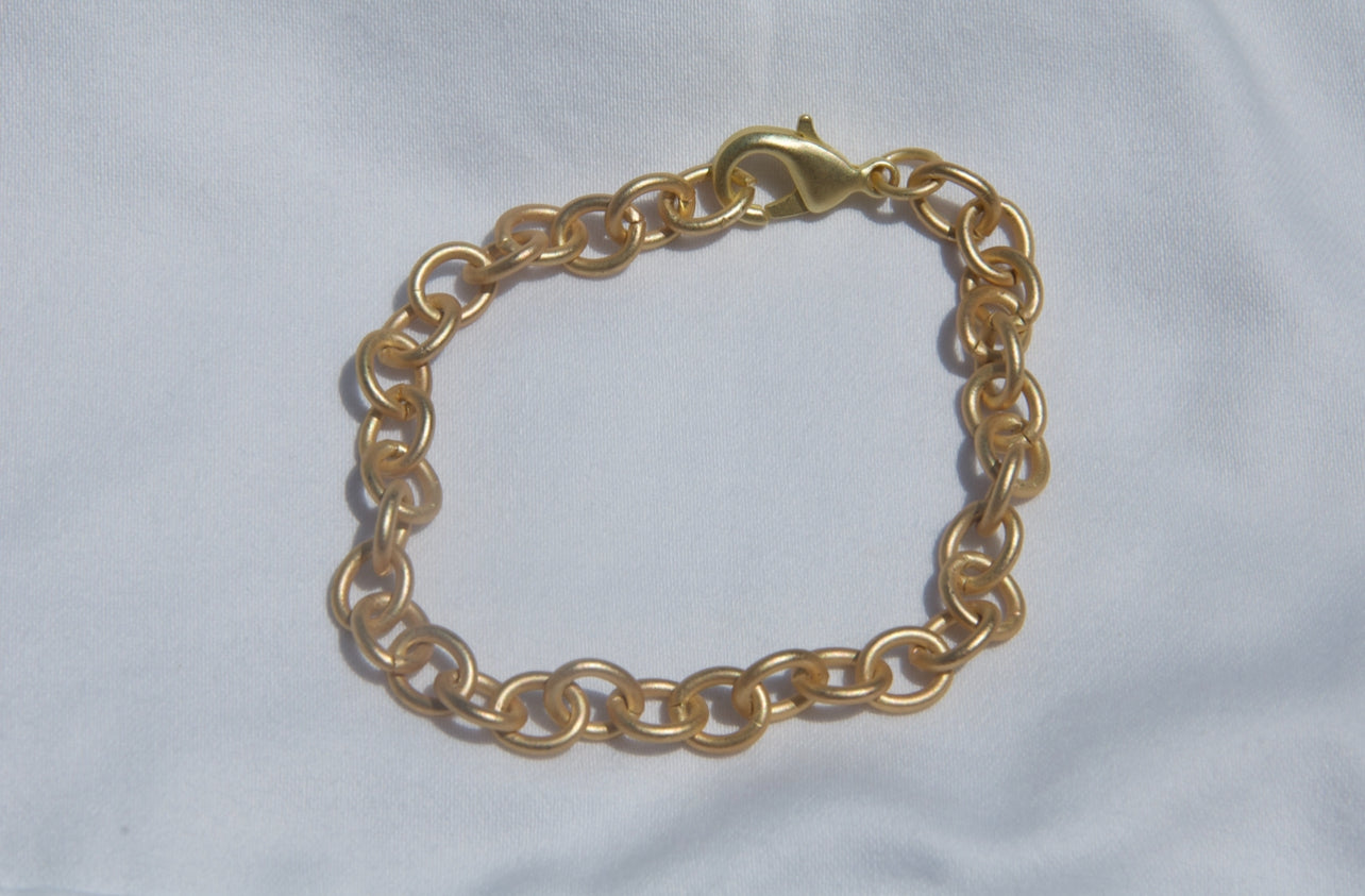 Small Matte Chain (5 charms) Bracelet
