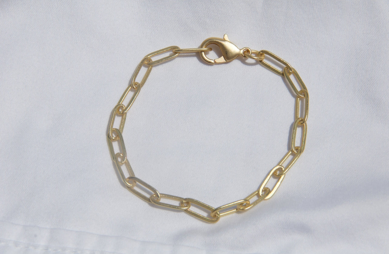 Dainty Matte Chain (5 charms) Bracelet