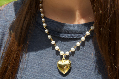Pearl Heart Necklace